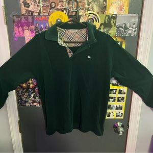 NO DAMAGE! Burberry Black Long Sleeve Polo.